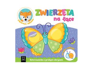 ZWIERZĘTA NA ŁĄCE.KOLOROWANKA Z GRUBYM OBRYSEM
