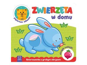 ZWIERZĘTA W DOMU KOLOR Z GRUBYM OBRYSEM NAKLEJKI
