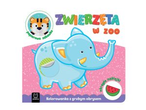 ZWIERZĘTA W ZOO. KOLOROWANKA Z GRUBYM OBRYSEM